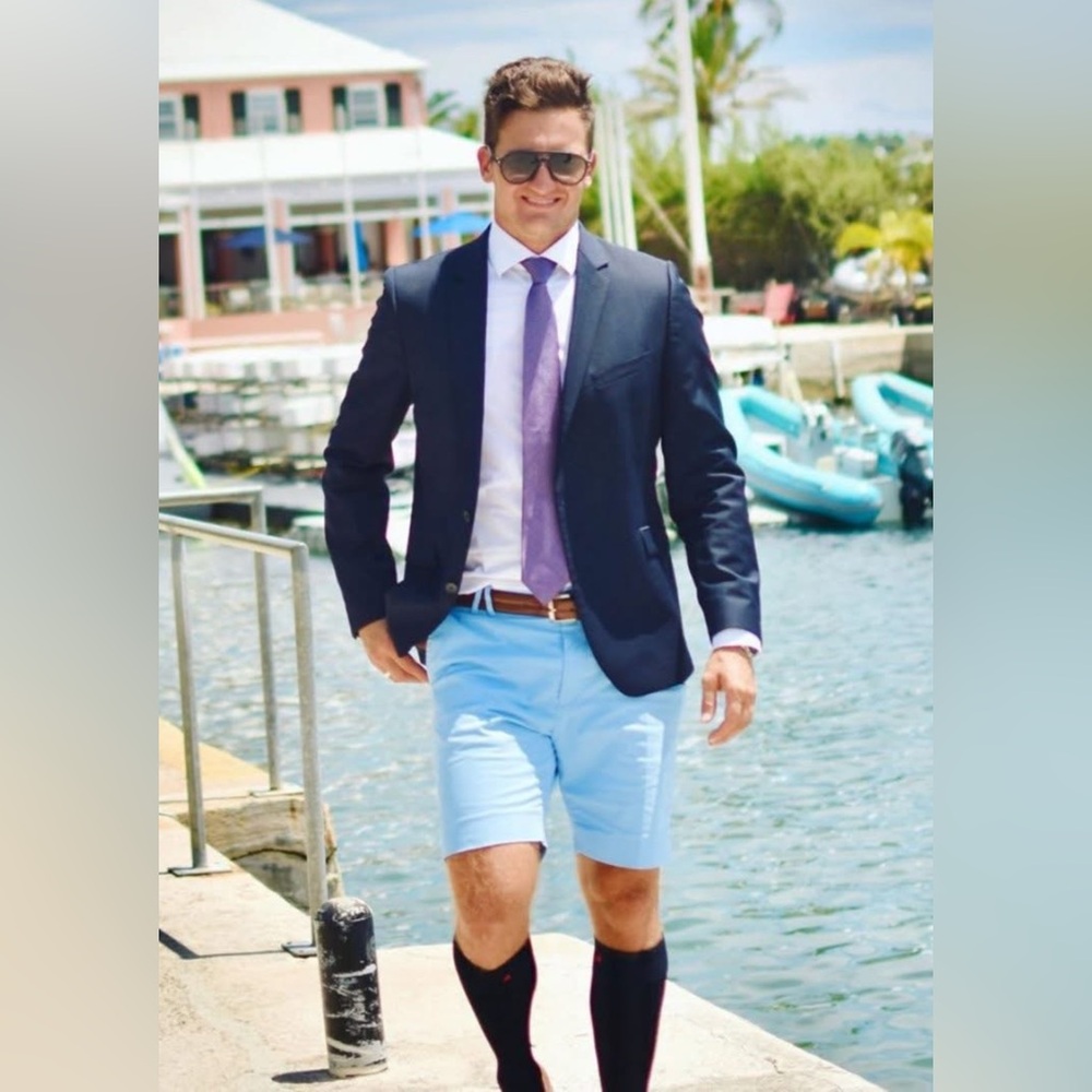 TABS Men's Light Blue Baby Blue Bermuda Shorts size 32